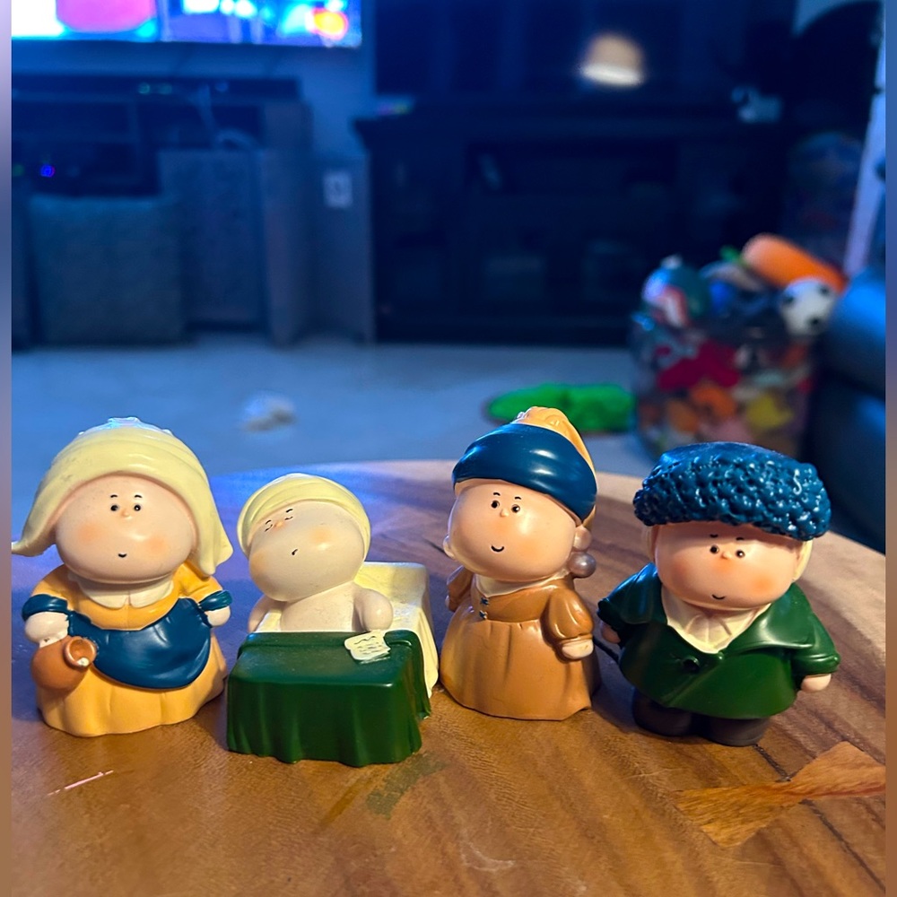 Set of four famous paintings personalities.